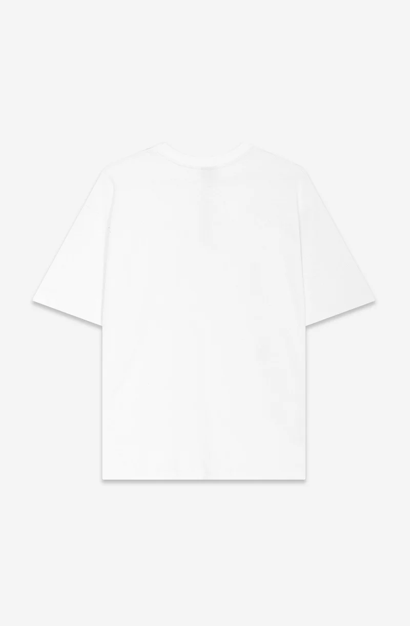 T-shirt Regular Cat & Friends Coffee White