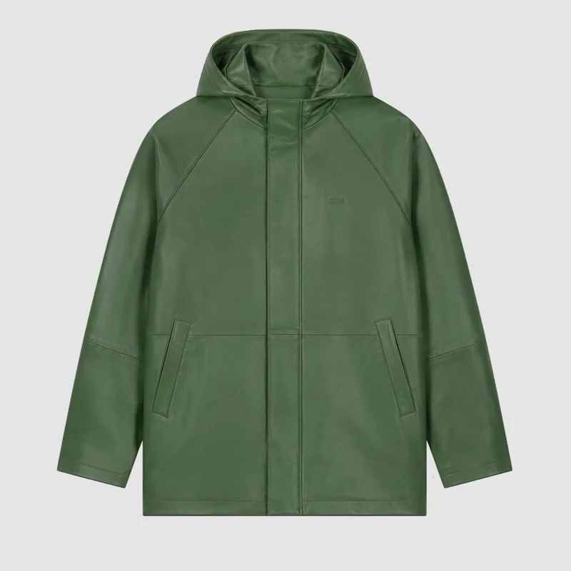 Imperméable en cuir - Vert