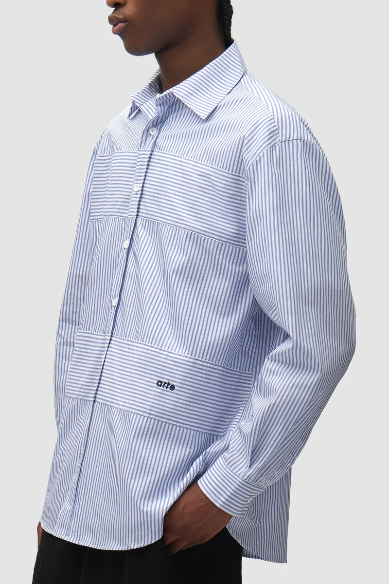 Chemise « Striped Gallery » - Bleue