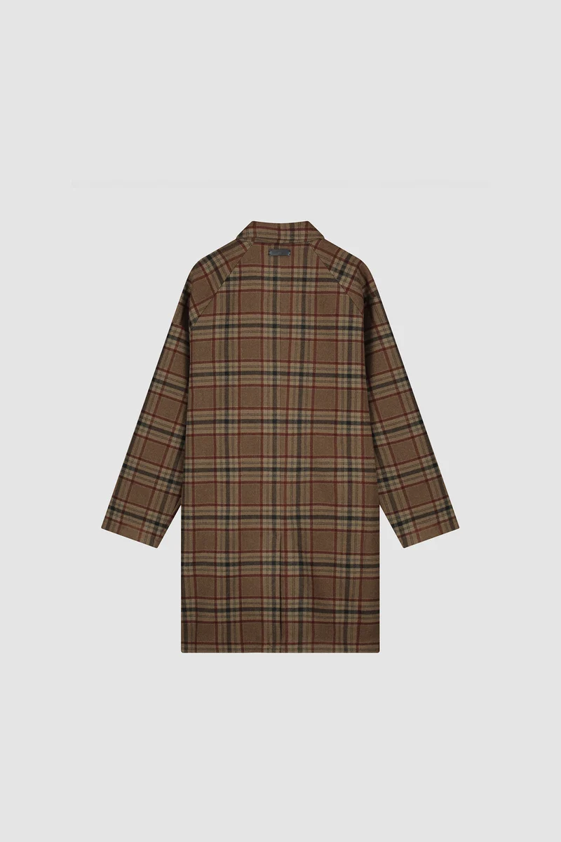 Manteau en laine à carreaux - Motif écossais