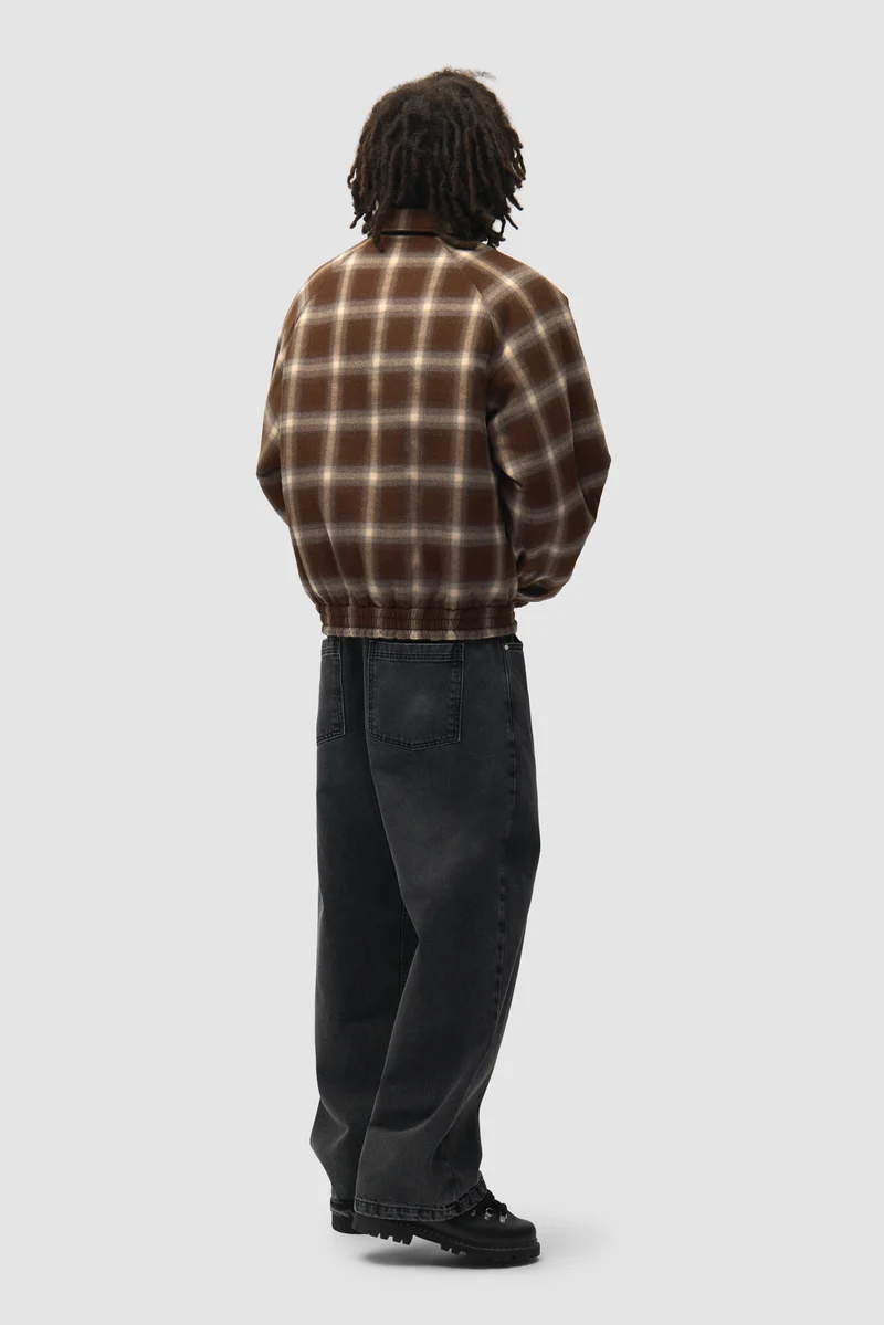 Veste d'uniforme réversible en cuir - Noire