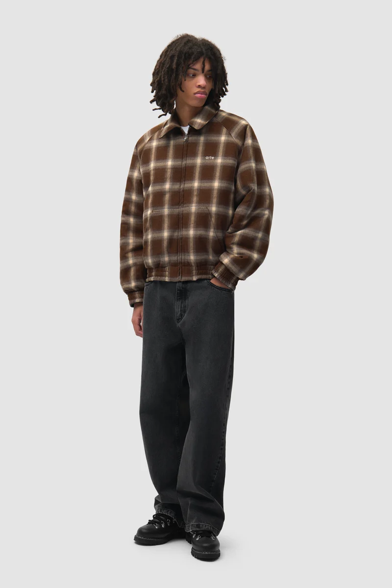 Veste d'uniforme réversible en cuir - Noire