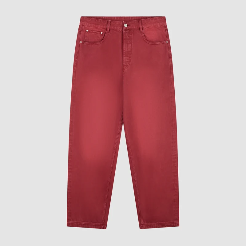 Denim délavé « Ease » - Rouge