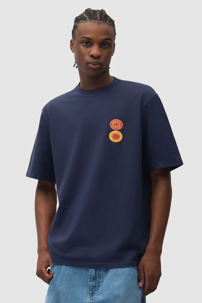 T-shirt Sun Stamp - Bleu marine