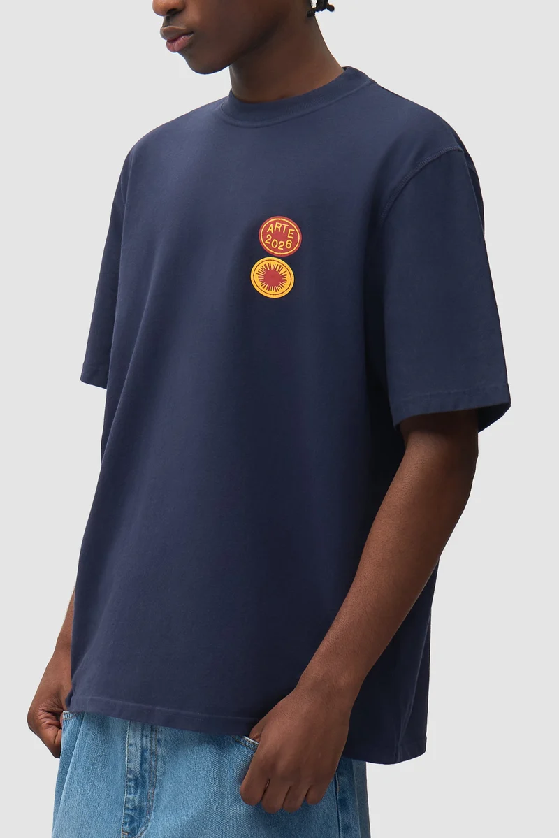 T-shirt Sun Stamp - Bleu marine