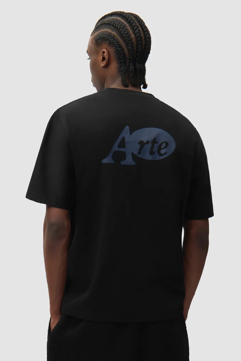 T-shirt avec autocollant - Noir