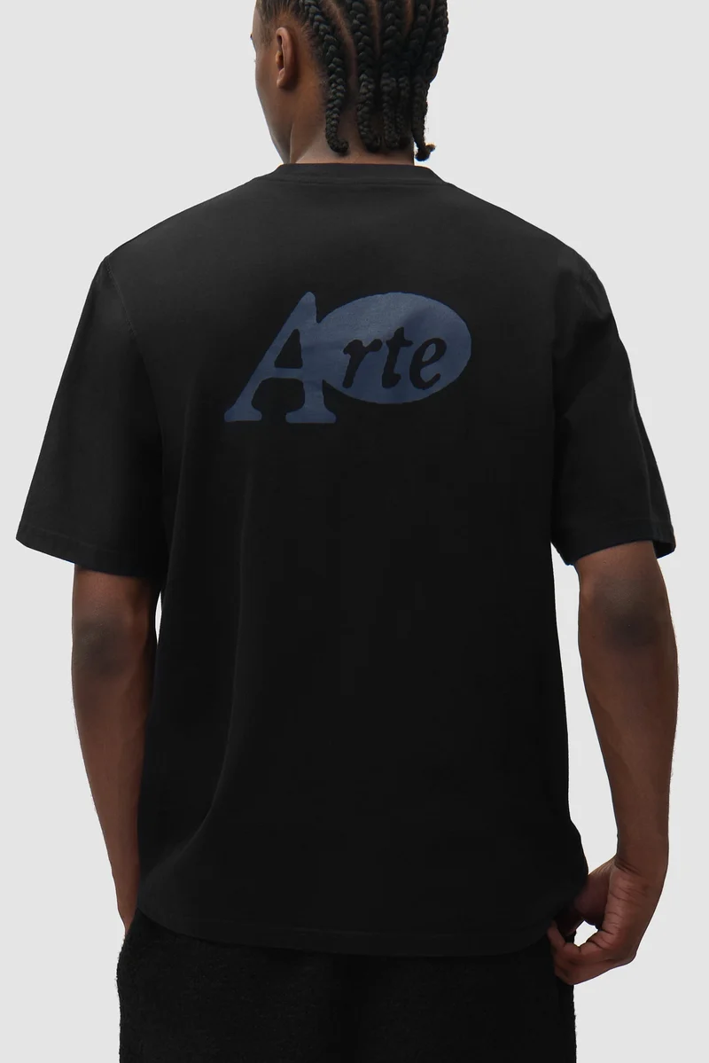 T-shirt avec autocollant - Noir