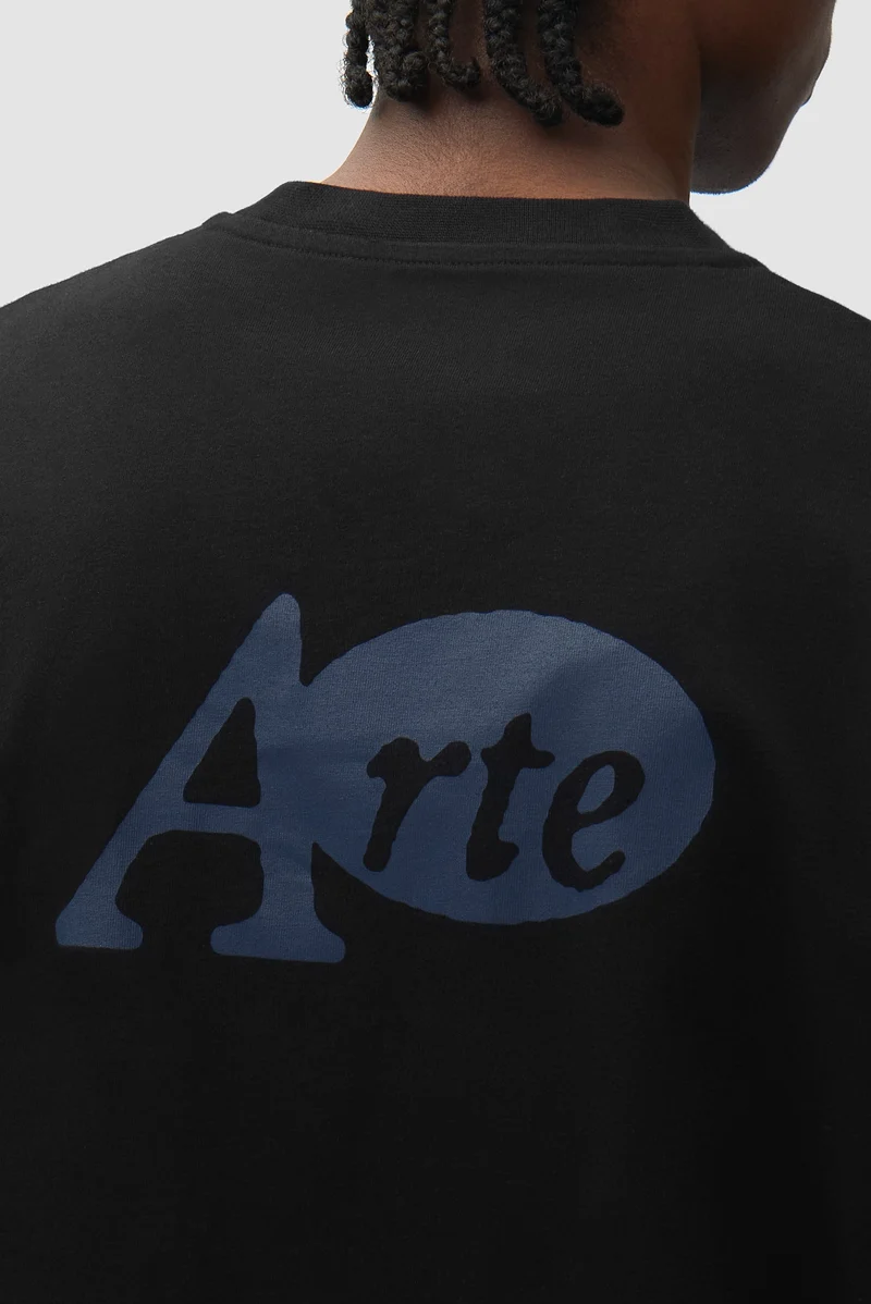 T-shirt avec autocollant - Noir
