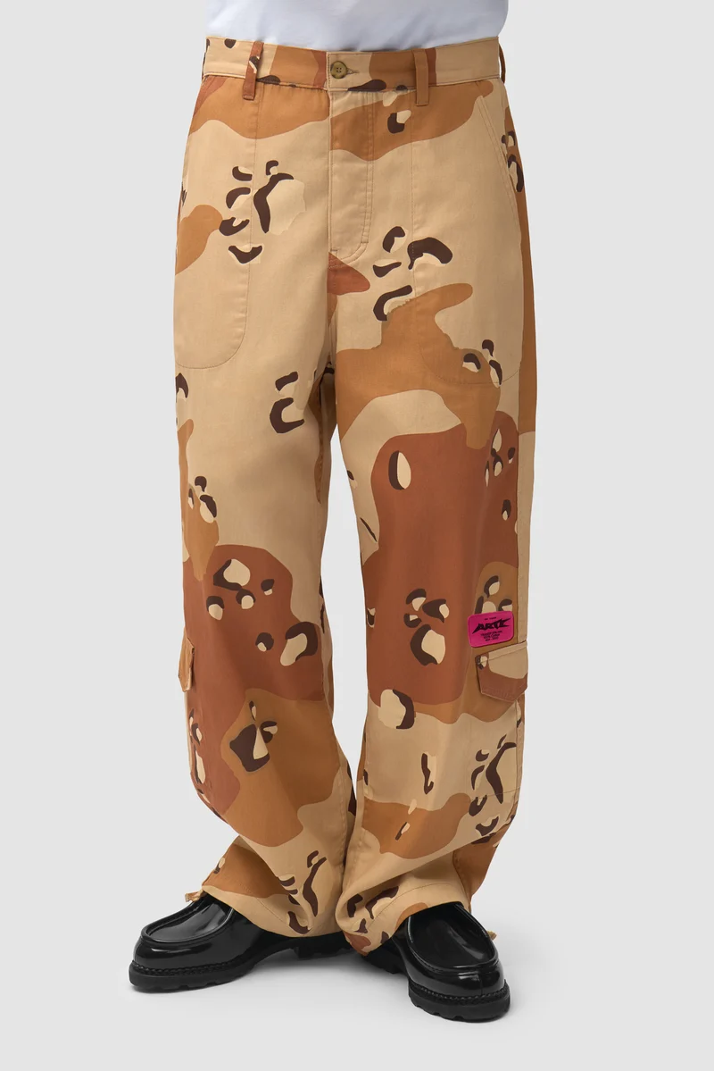 Pantalon cargo réversible à motif camouflage - Imprimé sur toute la surface