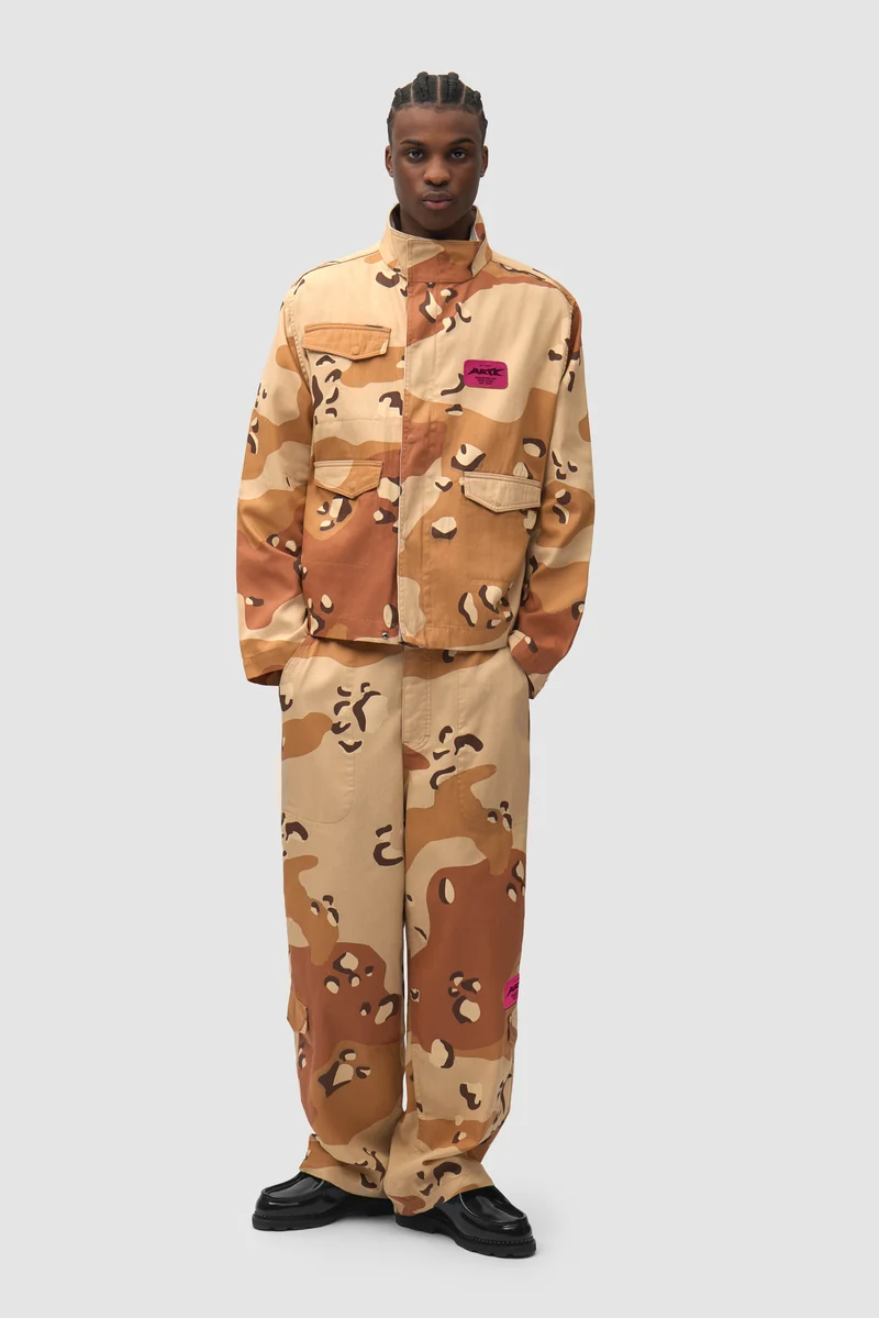 Pantalon cargo réversible à motif camouflage - Imprimé sur toute la surface