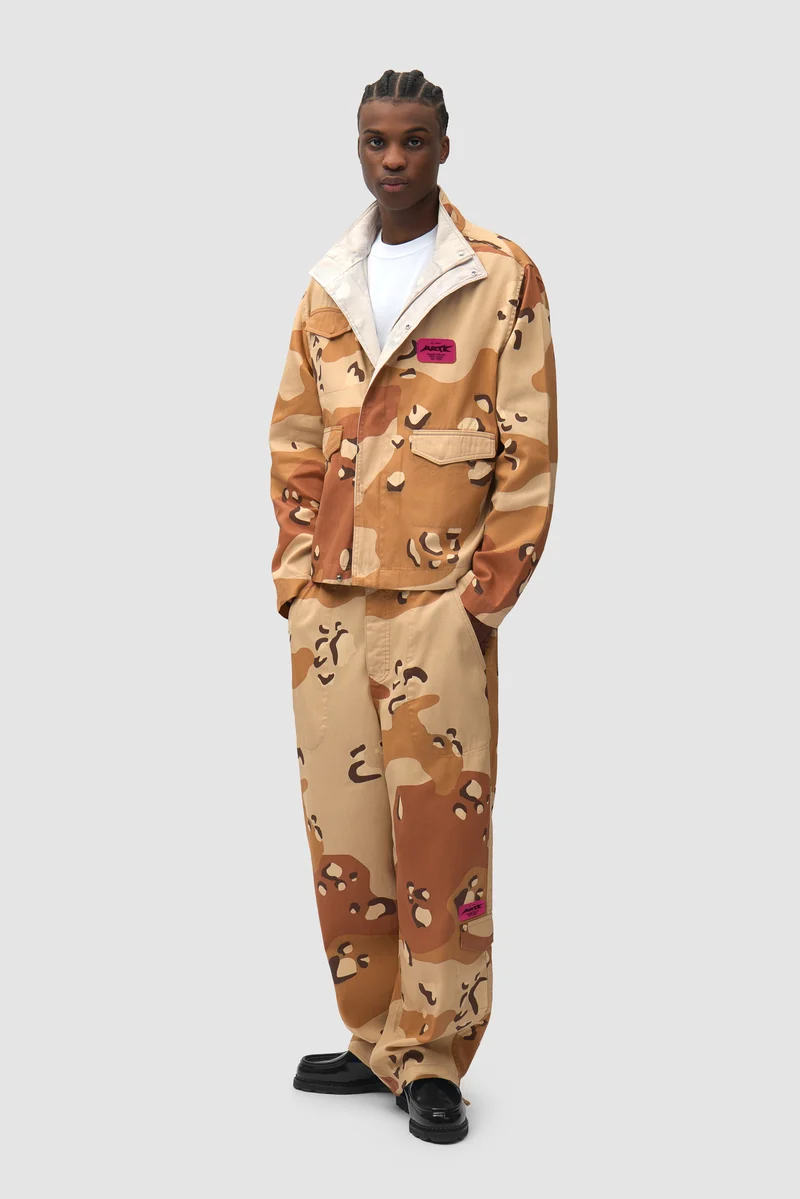 Pantalon cargo réversible à motif camouflage - Imprimé sur toute la surface