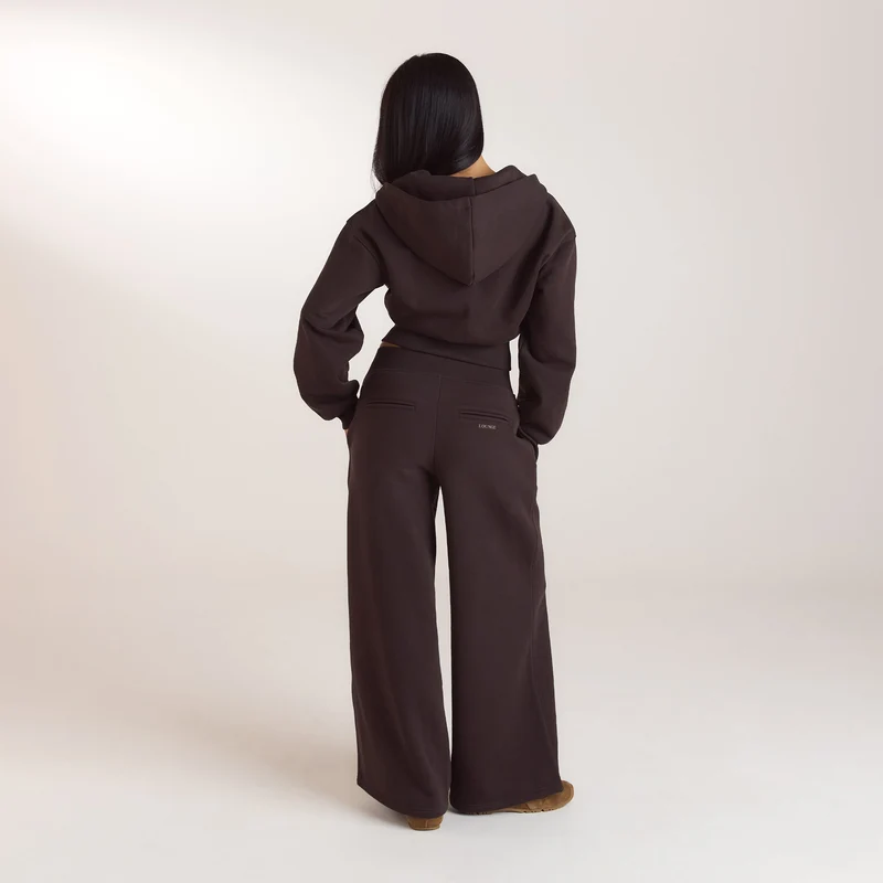 Sweat à Capuche Ajusté - Chocolat Noir