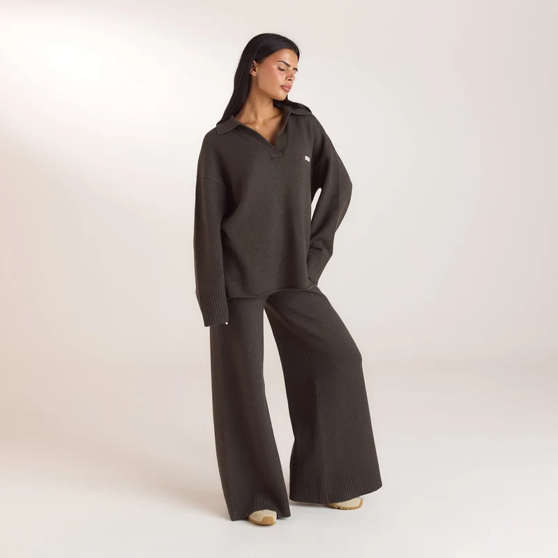Pull en Maille à Demi-patte - Vert Mousse
