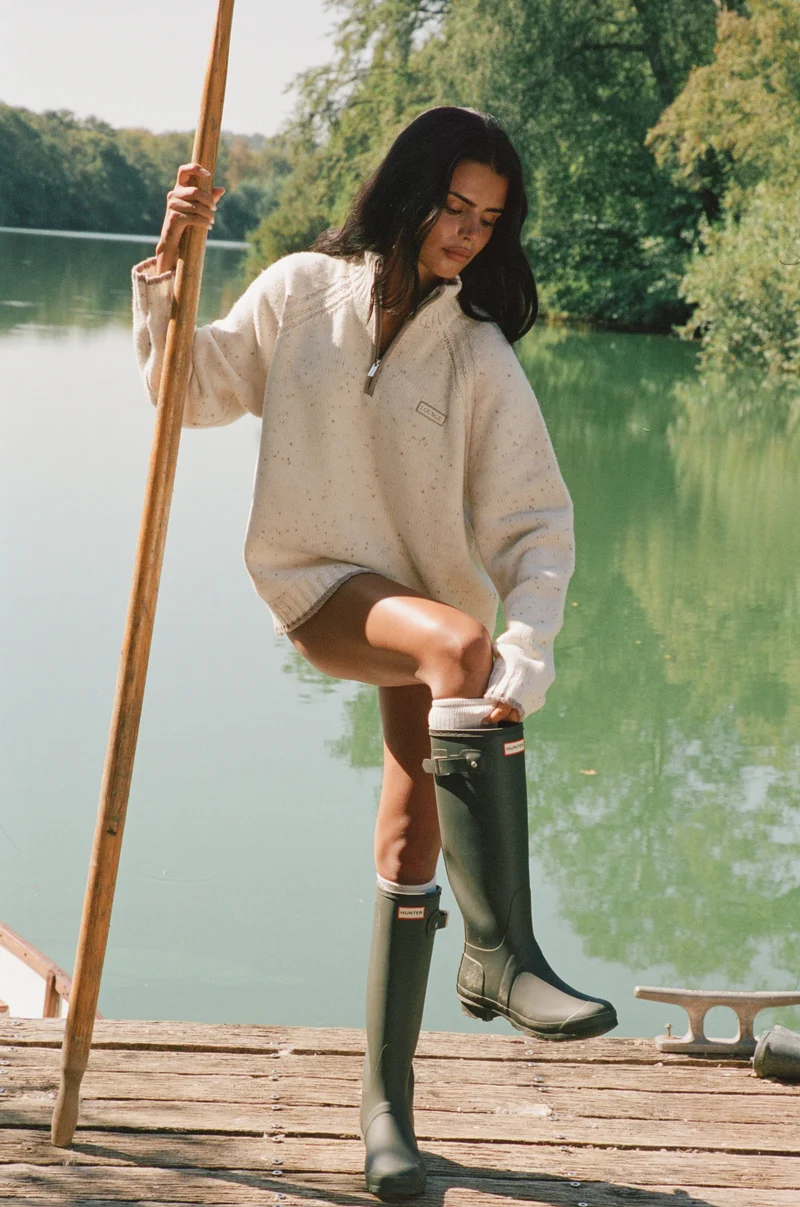 Pull en Laine à Demi-Zip - Crème