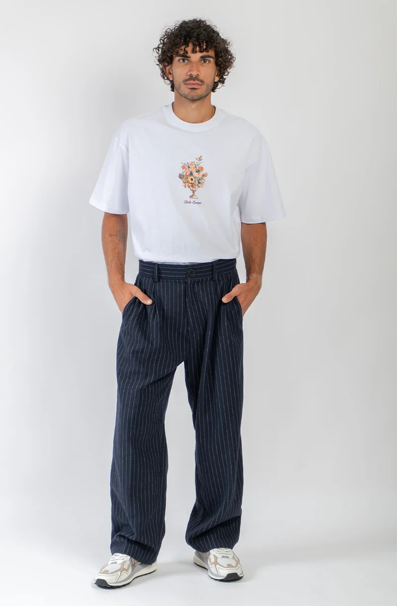 Pantalon Stripes Belle Époque White / Navy