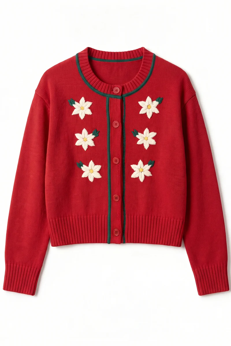 Cardigan Sissi Rouge en Laine