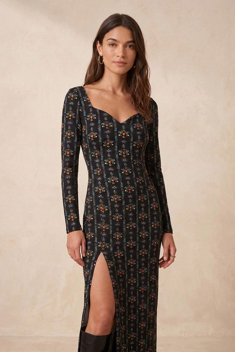 Robe Grand Cœur Jardin Brodé