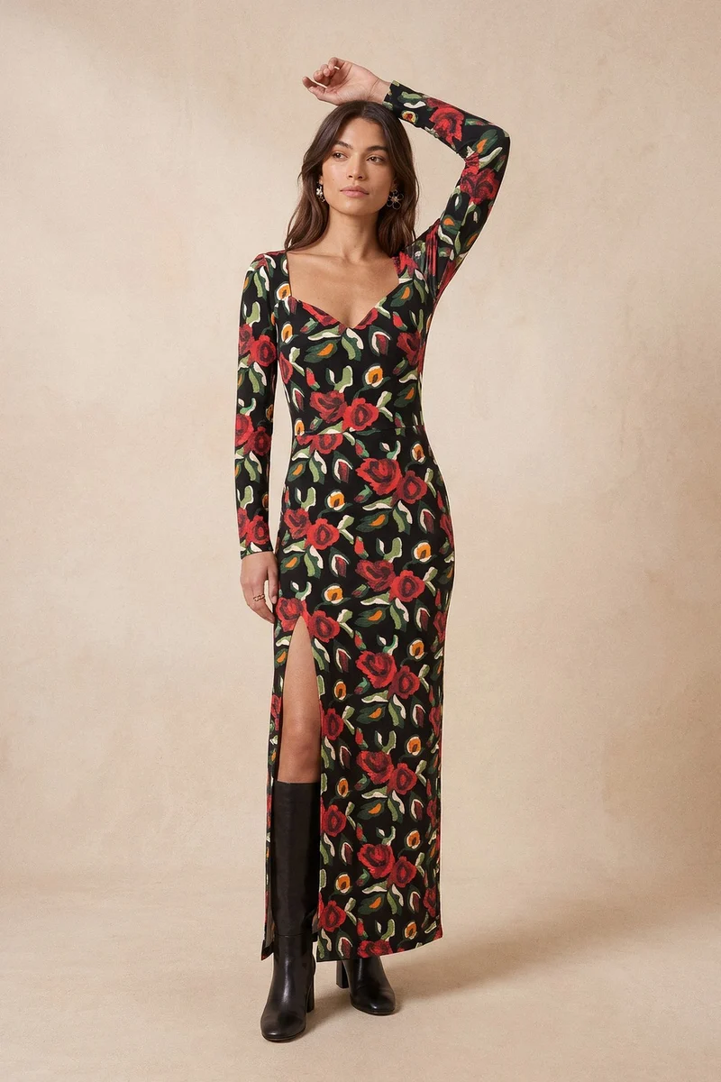 Robe Grand Cœur Rose des Nuits