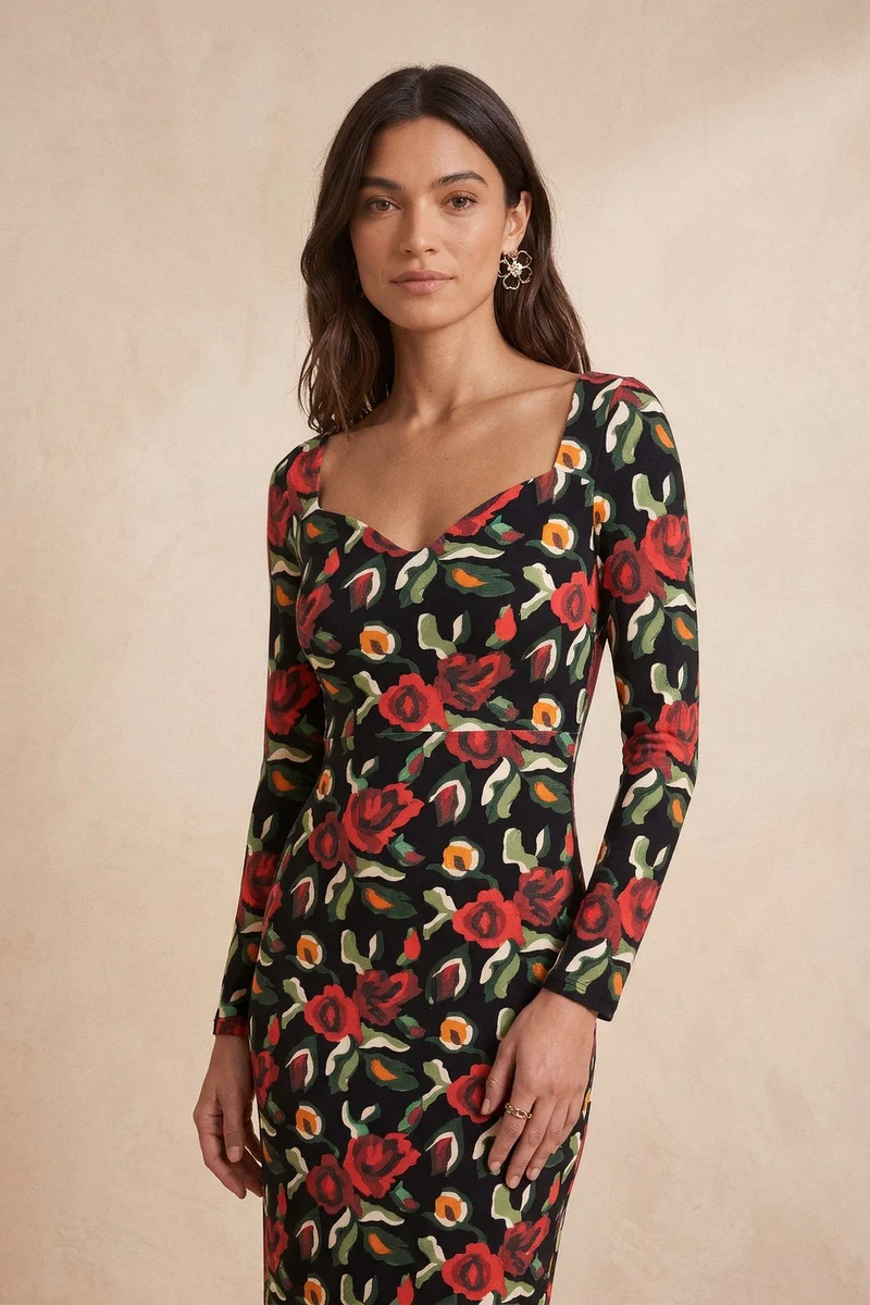 Robe Grand Cœur Rose des Nuits