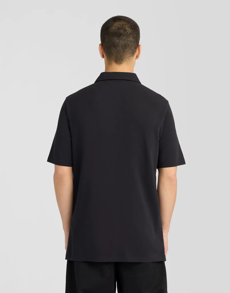 Pique Interlock Cotton Polo Shirt