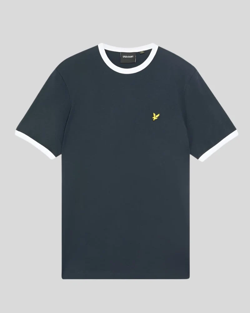 Ringer Cotton Crew Neck T-Shirt