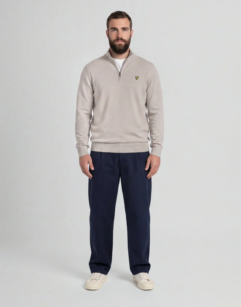 Cotton Merino 1/4 Zip Jumper