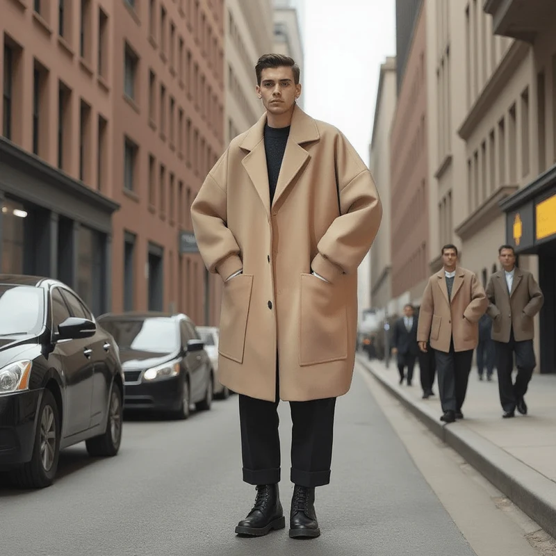 Manteau Long Oversize Homme