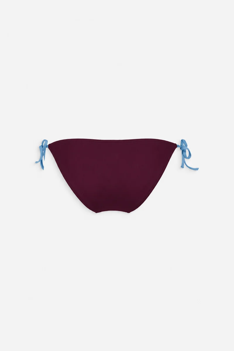 L'Idyllique - Aubergine et Bleu - Culotte Noeuds