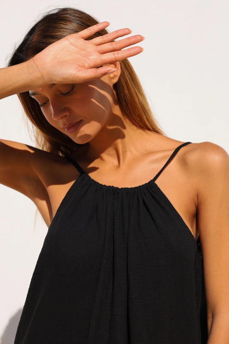 La Robe - Noir Gaze de Coton