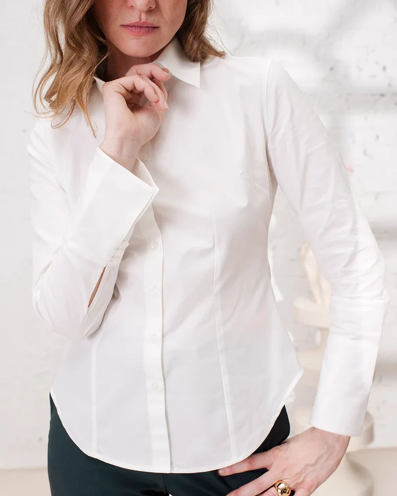 Chemise cintrée Adda - Blanche