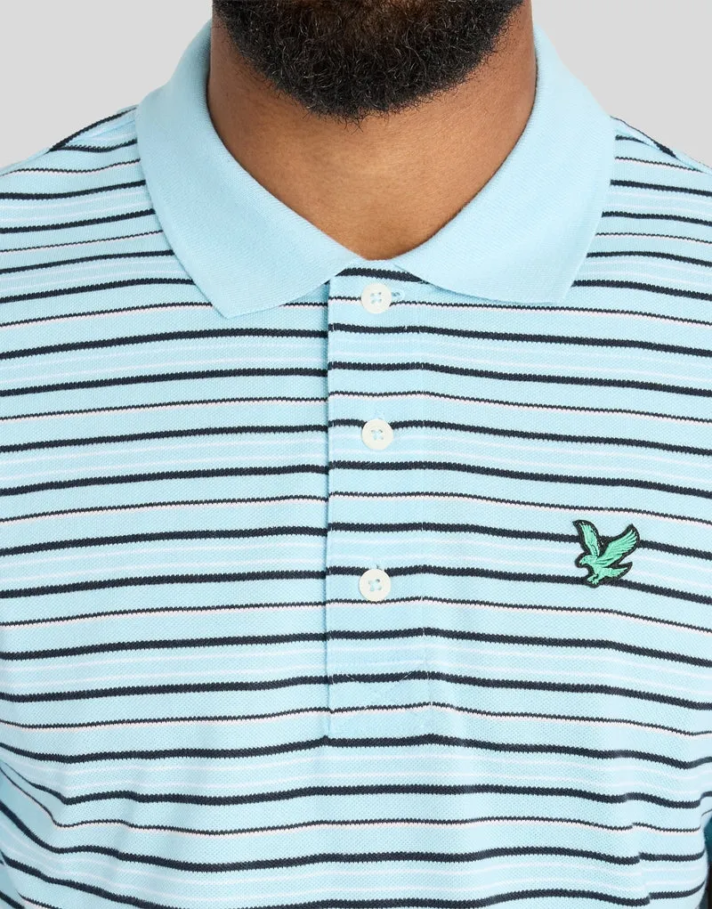 Green Eagle Striped Polo Shirt