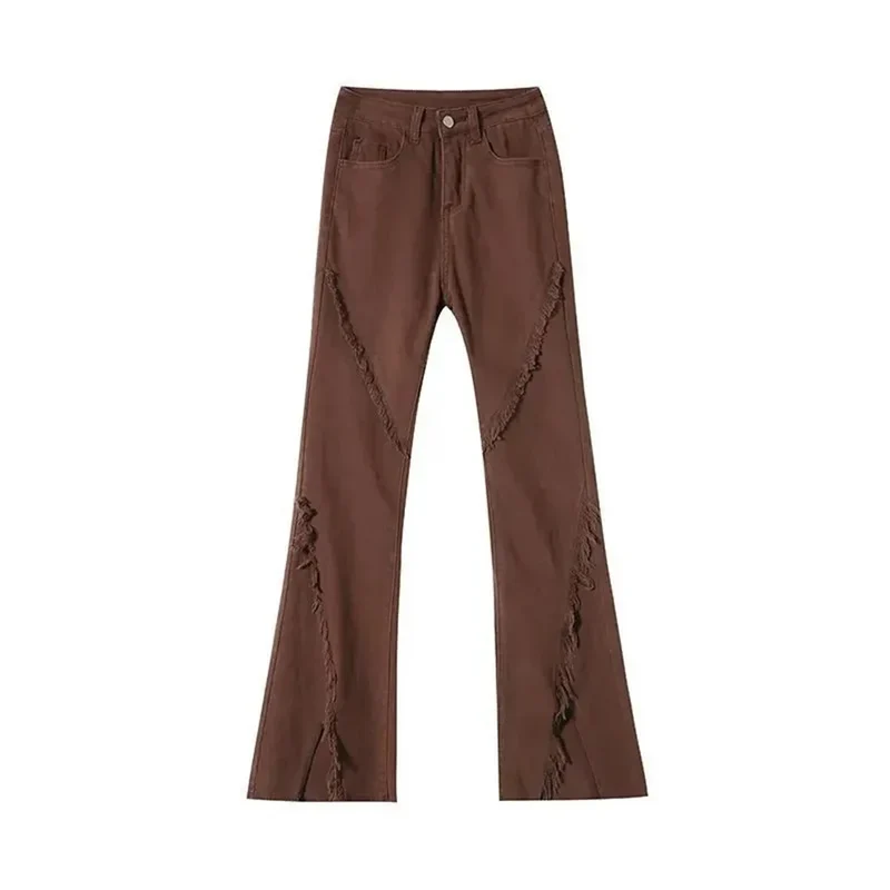 Jean large fendu en bas