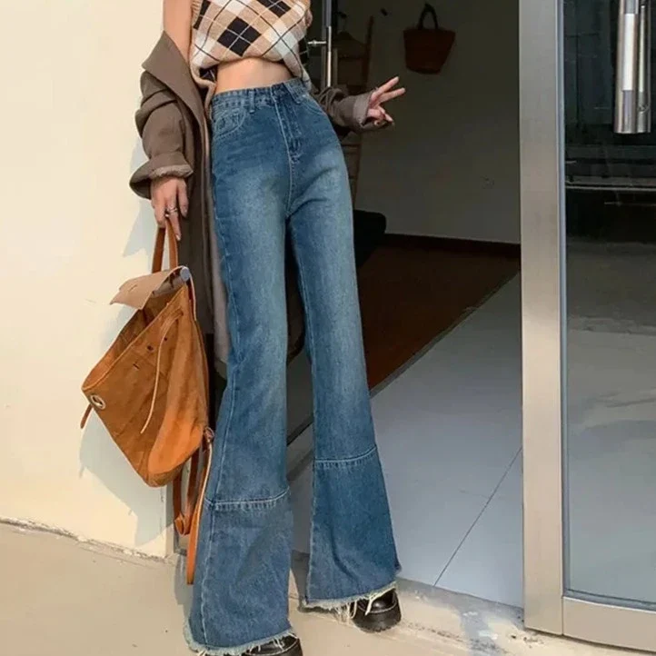 Jean flare bleu foncé
