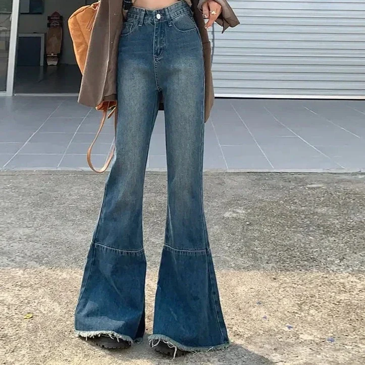 Jean flare bleu foncé