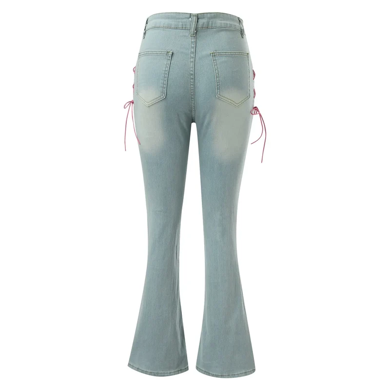 Jean flare fendu