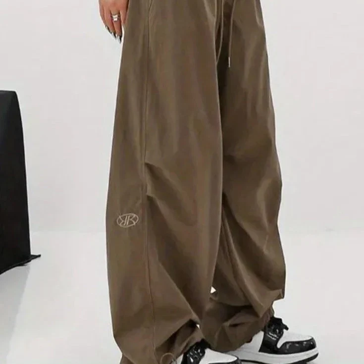 Pantalon parachute marron