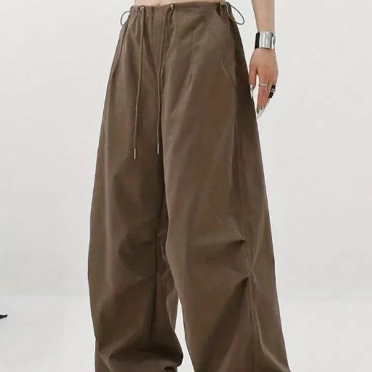 Pantalon parachute marron