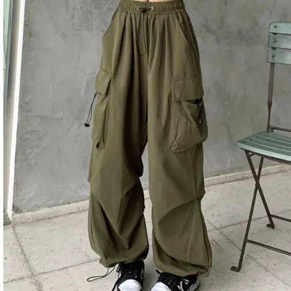 Pantalon parachute Kaki