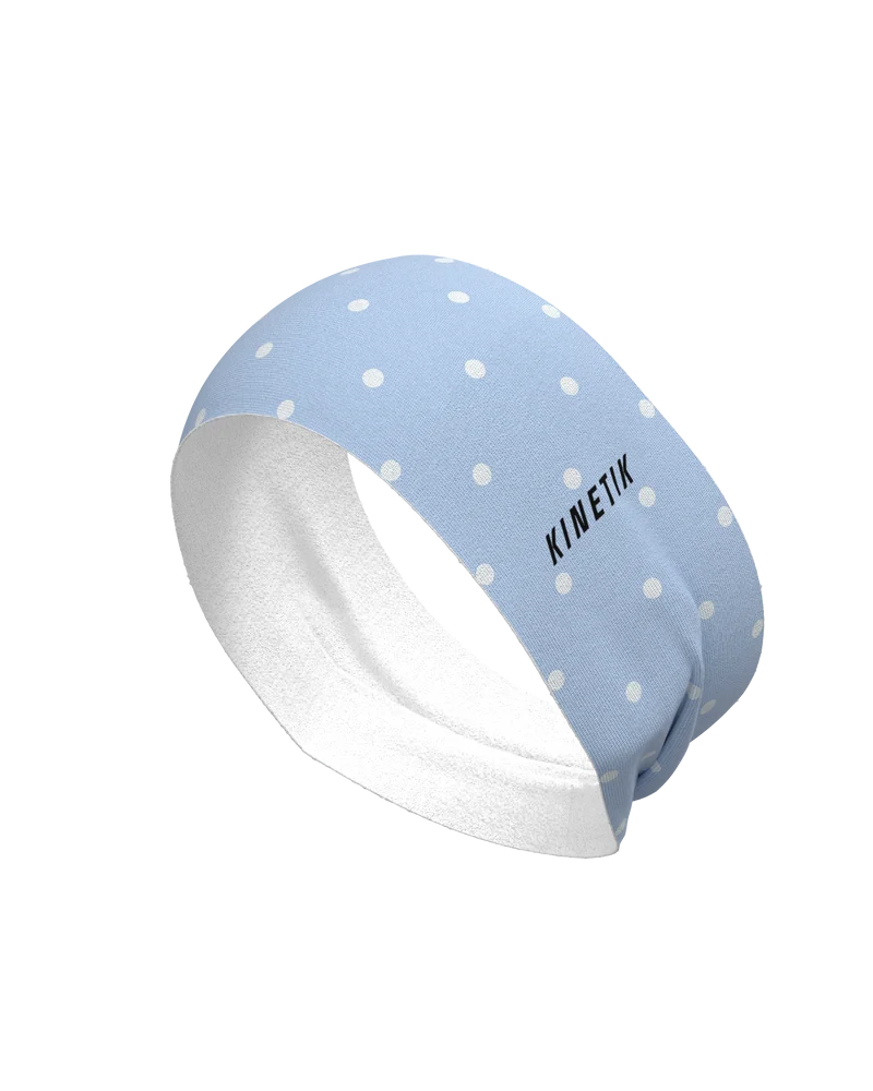 HEADBAND RETRO DOTY BLUSH BLUE