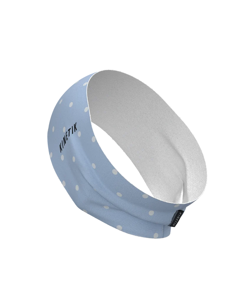 HEADBAND RETRO DOTY BLUSH BLUE