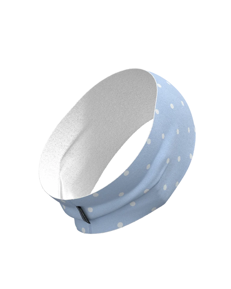 HEADBAND RETRO DOTY BLUSH BLUE