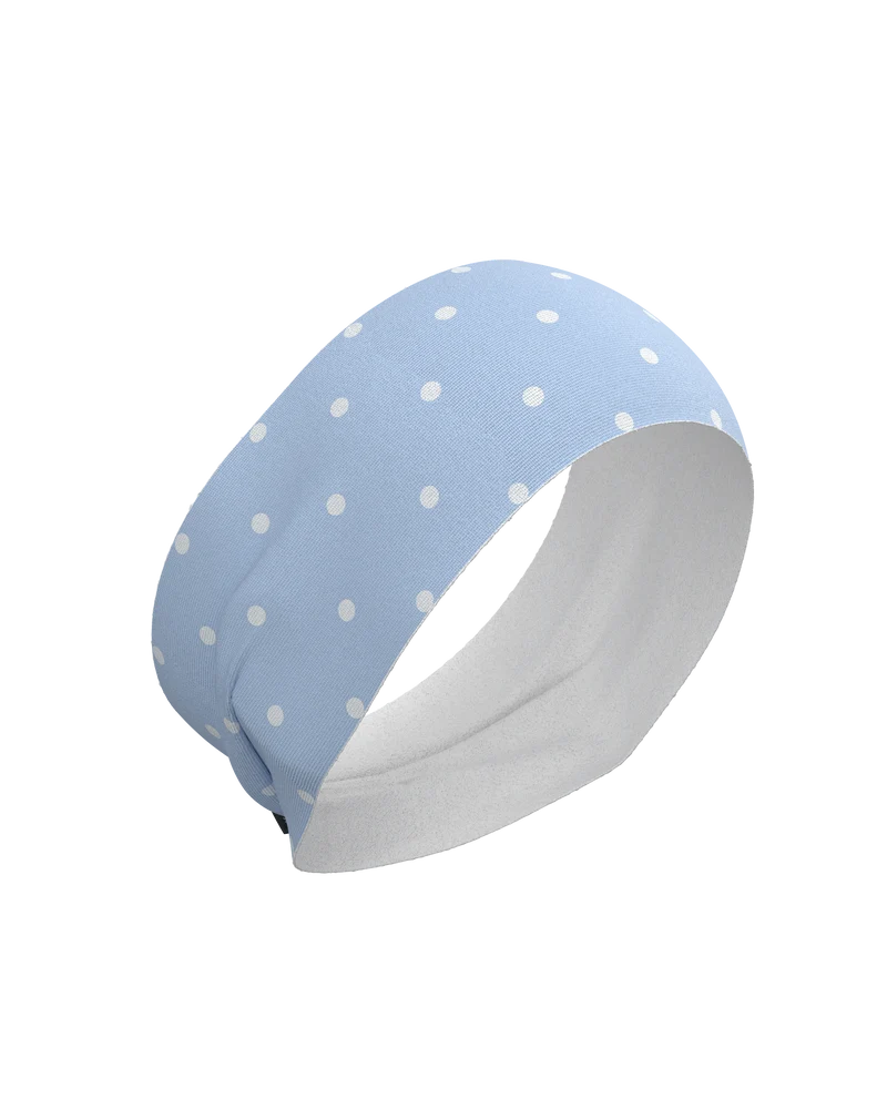 HEADBAND RETRO DOTY BLUSH BLUE