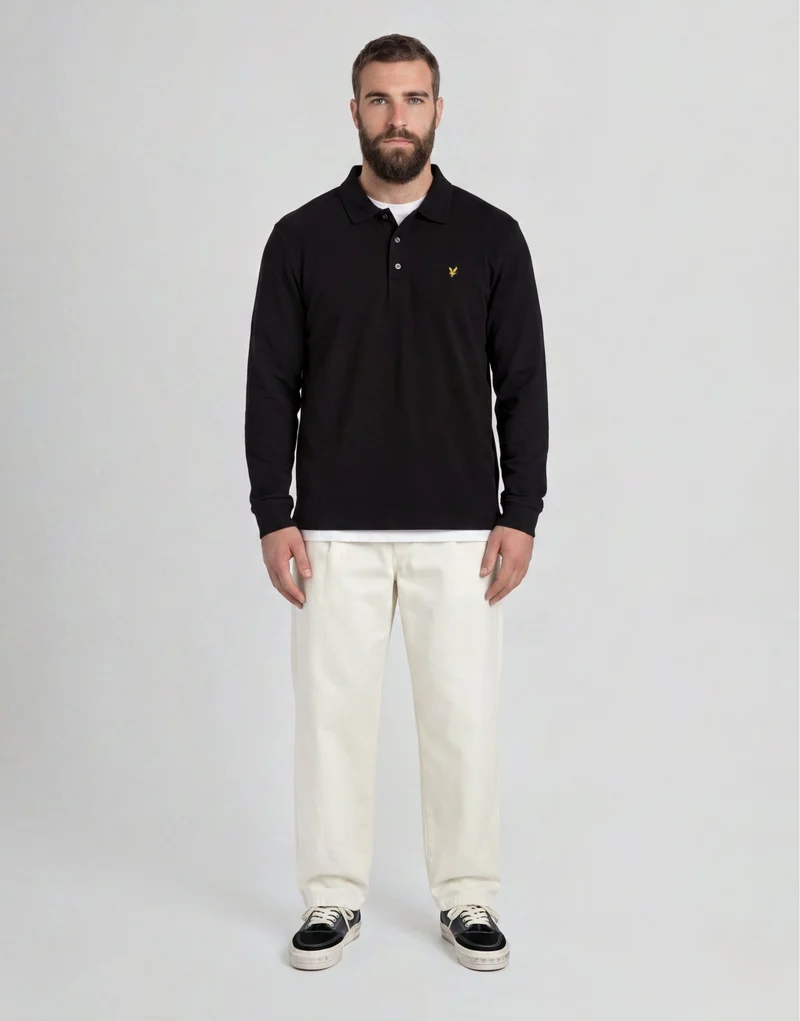 Long Sleeve Polo Shirt Plus