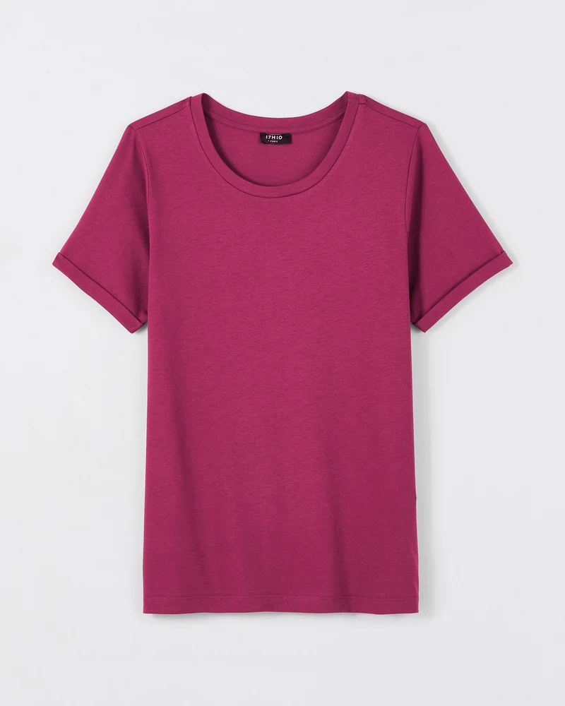 T-shirt coton - Framboise