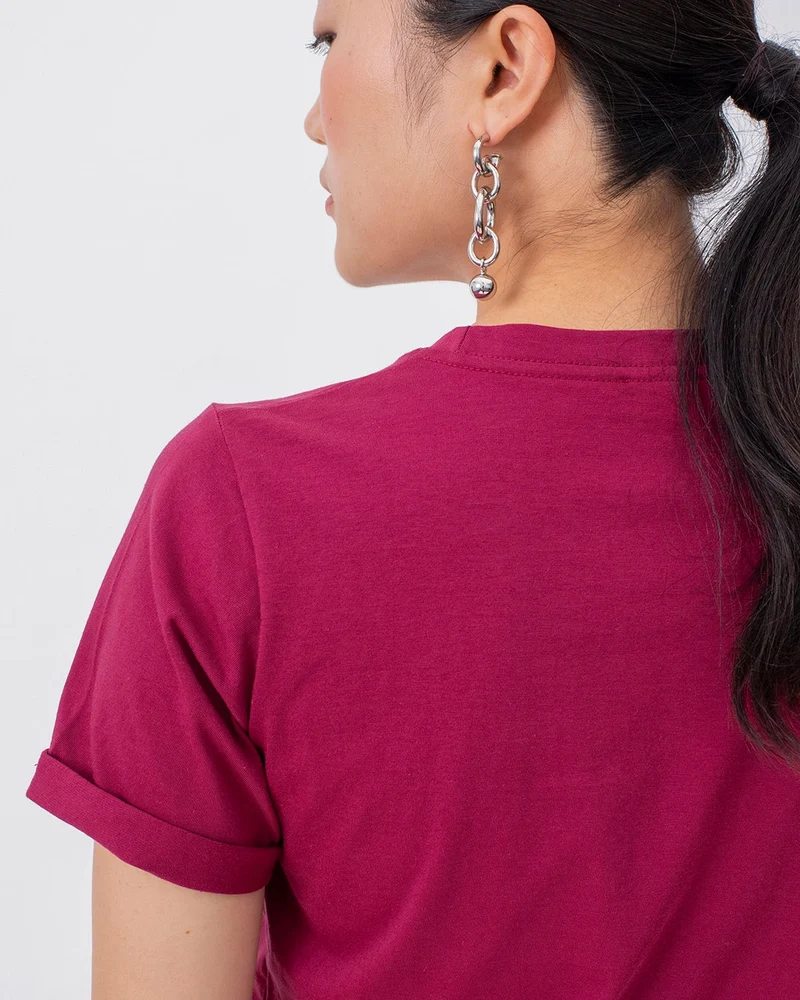 T-shirt coton - Framboise