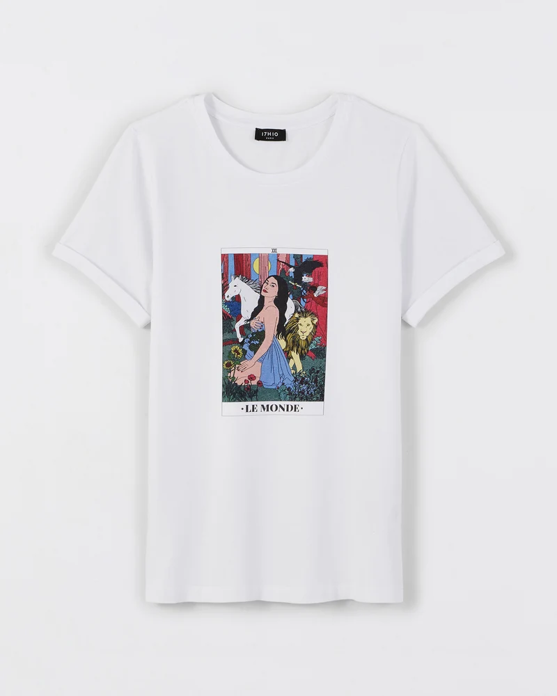 T-shirt illustré Tarot de Marseille - Le Monde 🌎