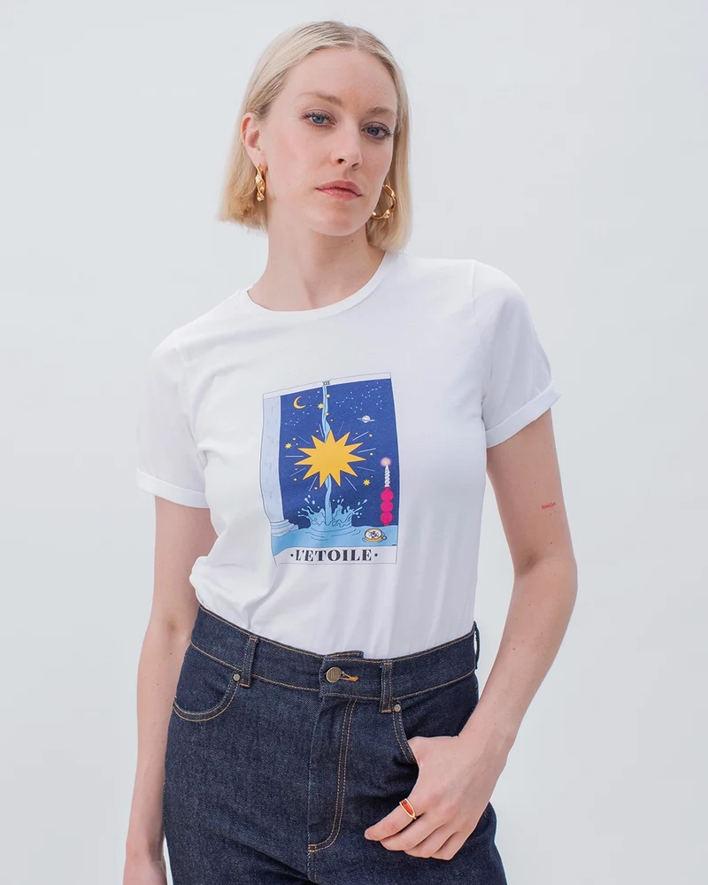 T-shirt illustré Tarot de Marseille - L'Étoile ⭐️