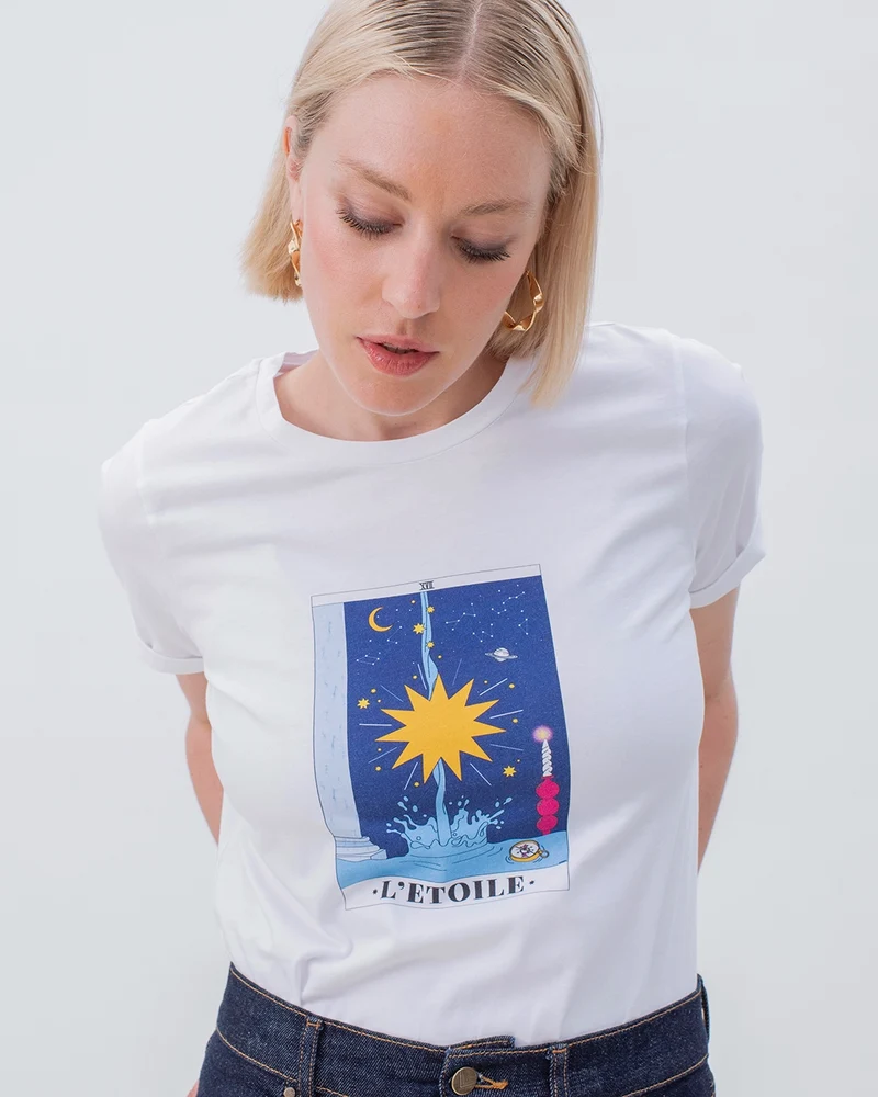 T-shirt illustré Tarot de Marseille - L'Étoile ⭐️