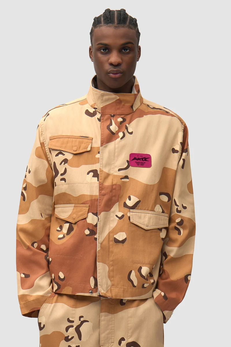 Veste utilitaire réversible à motif camouflage - Imprimé intégral