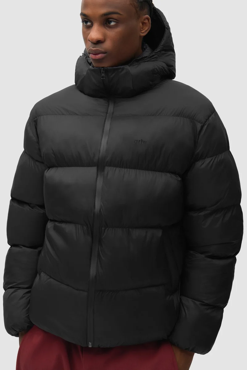 Doudoune à capuche - Noir